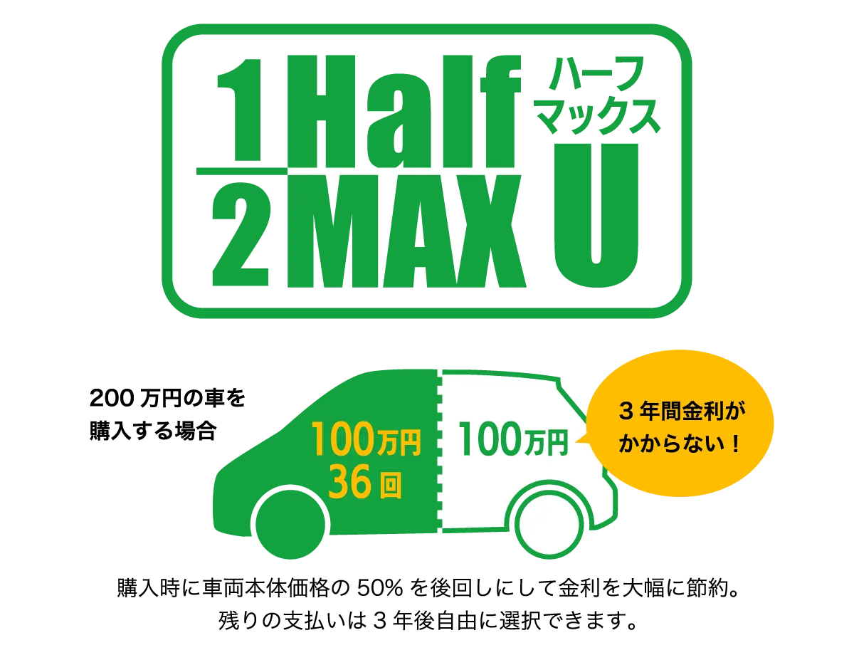 Half MAX U | 熊本の中古車なら成松商店 | ロータスマツオ　確かな技術で、安心安全なカーライフを徹底サポート！